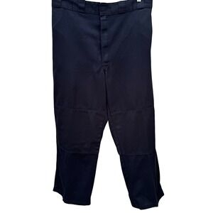 Dickies Mens Loose Fit Double Knee Work Pants Black Straight Leg Utility Trouser